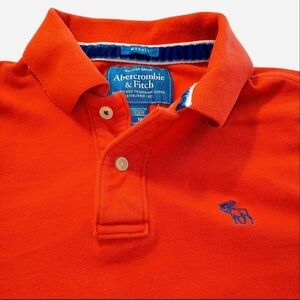 Abercrombie & Fitch Men's Polo in Bold Orange